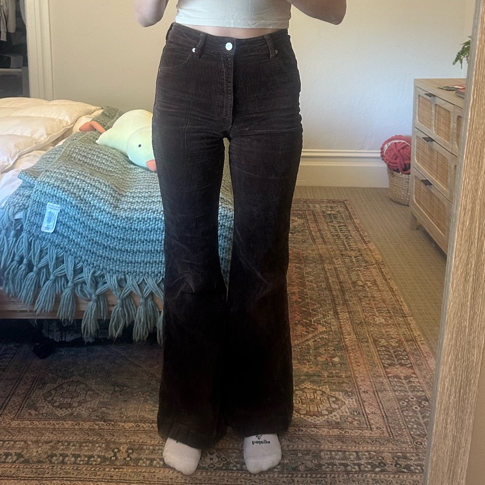 Chocolate Corduroy Bootcut Pants